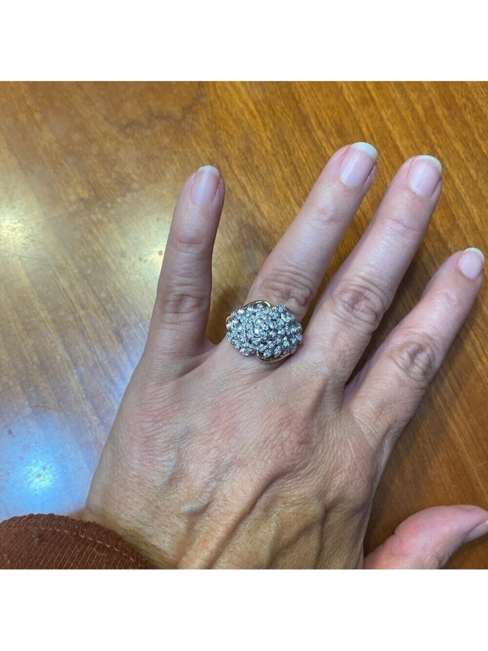 Jewelry-Genuine Diamonds ring. 14k gold, nearly a Karat in diamonds size 9 1/4 - Picture 10 of 14
